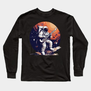 Astronaut Bassoon Band Player Bassoonist Long Sleeve T-Shirt